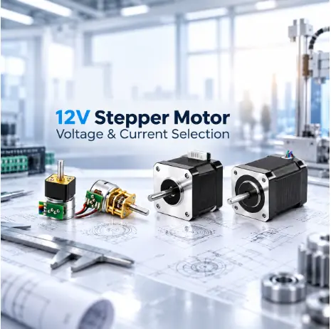 12v stepper motor types on engineering drawings for voltage and current selection