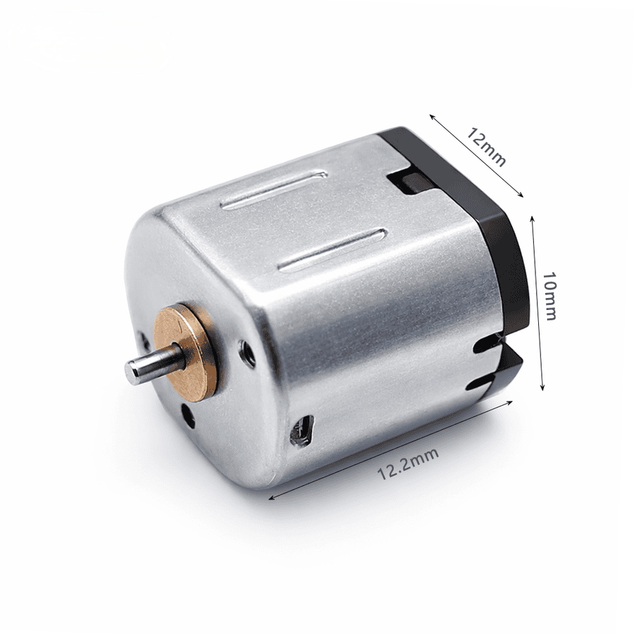 KC-N10-15.9-3.3V micro DC motor with 12x10x12.2mm dimensions, 14000RPM high speed for medical pumps.