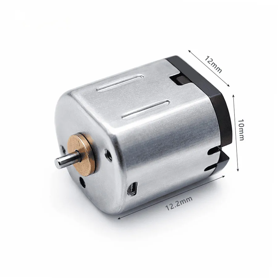 Kechen Motor KC-N10-15.9-3.3V micro DC motor dimensions drawing showing 12x10x12.2mm size for smart lock actuators.