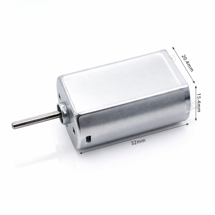 KC-180SH micro DC motor with dimensions: 32mm length, 20.4mm width, 15.4mm thickness.