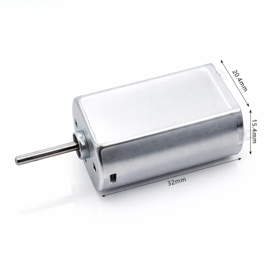 KC-180SH micro DC motor with dimensions: 32mm length, 20.4mm width, 15.4mm thickness.