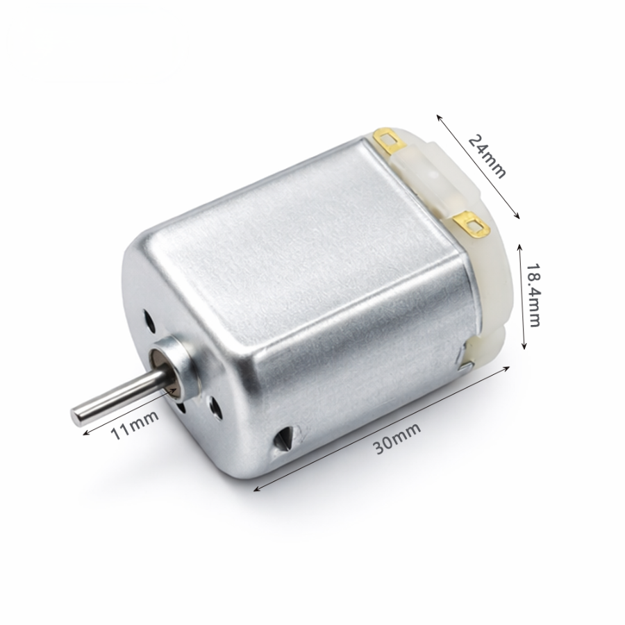KC-280SA micro DC motor with 30mm body length and 24mm width dimensions for small household appliances.