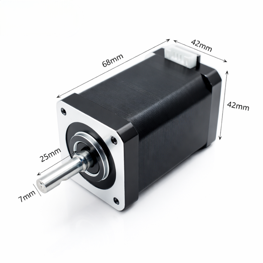 Kechen Motor KC-42HYB68 NEMA 17 stepper motor with 68mm length, 8.7 kg.cm torque and 25mm D-shaft.