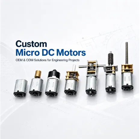 Product lineup of custom micro DC gear motors, OEM ODM miniature vibration, spur, worm & lead screw reduction motors for engineering custom projects