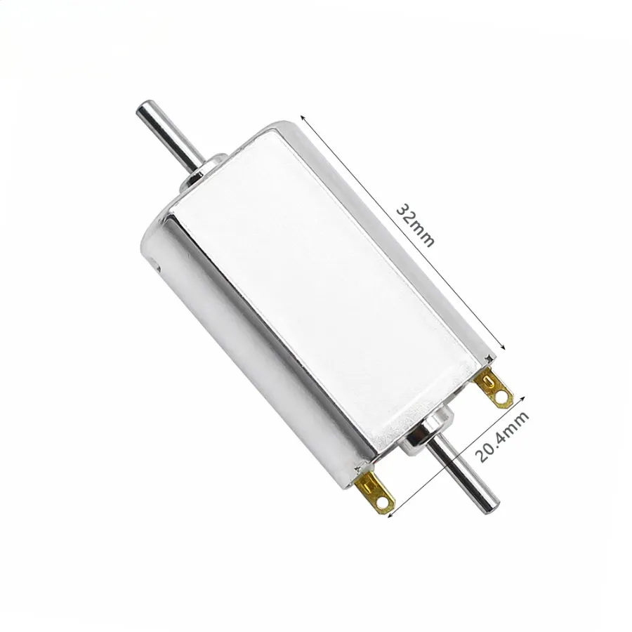 KC-180SH-55L 12V DC motor technical dimensions drawing featuring 32mm body and shaft specifications by Kechen Motor