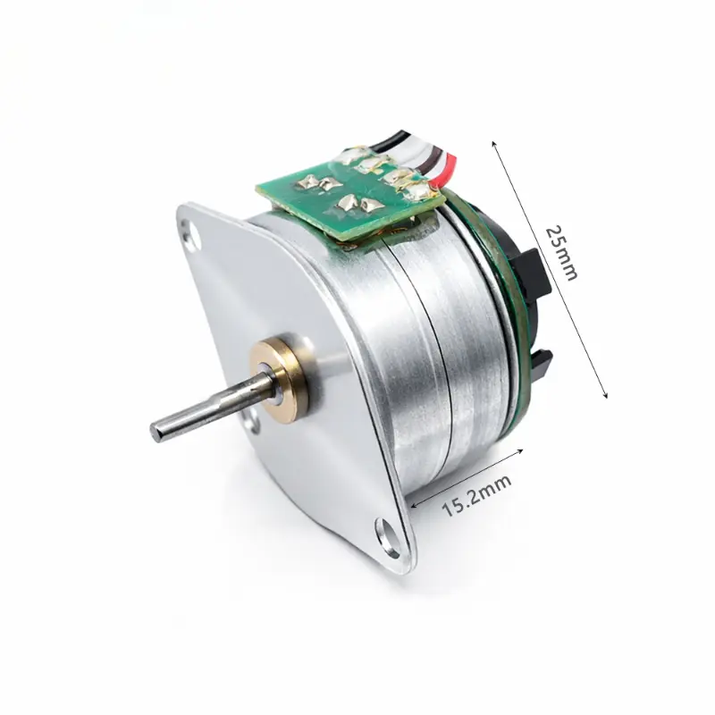 KC-25BY26 Stepper Motor 12V with 12PPR Encoder, 25mm diameter, high-precision industrial motion control.