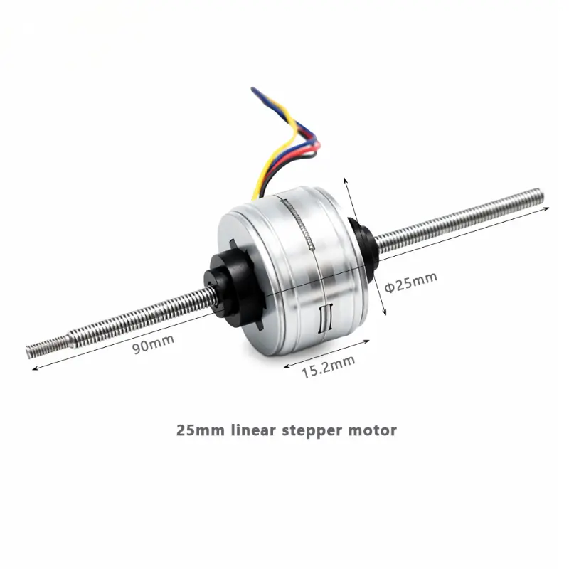 Kechen Motor KC-25BY26 25mm linear stepper motor with through-shaft lead screw for medical device applications.