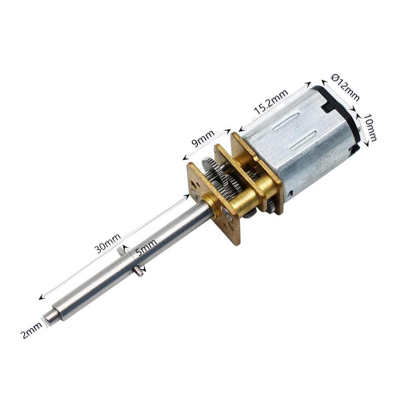 Kechen Motor n20 micro gear motor GM12 3.7V mechanical dimensions drawing and specifications for engineering