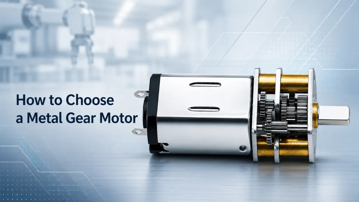 metal gear motor with exposed gearbox for industrial automation engineers