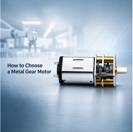 metal gear motor engineering selection guide showing internal gear train for mechanical designers