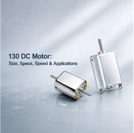 130 dc motor pair on square engineering layout for engineers.