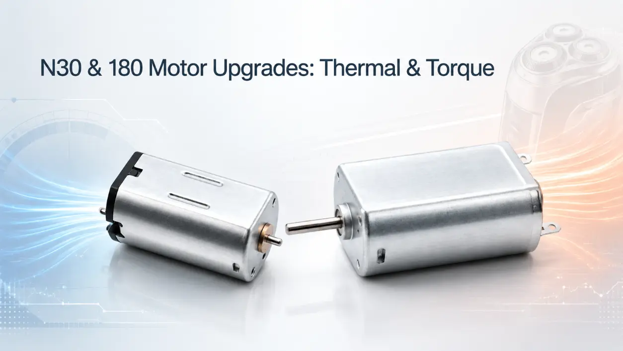 180 motor n30 motor configuration with cooling airflow and shaver background for engineers.