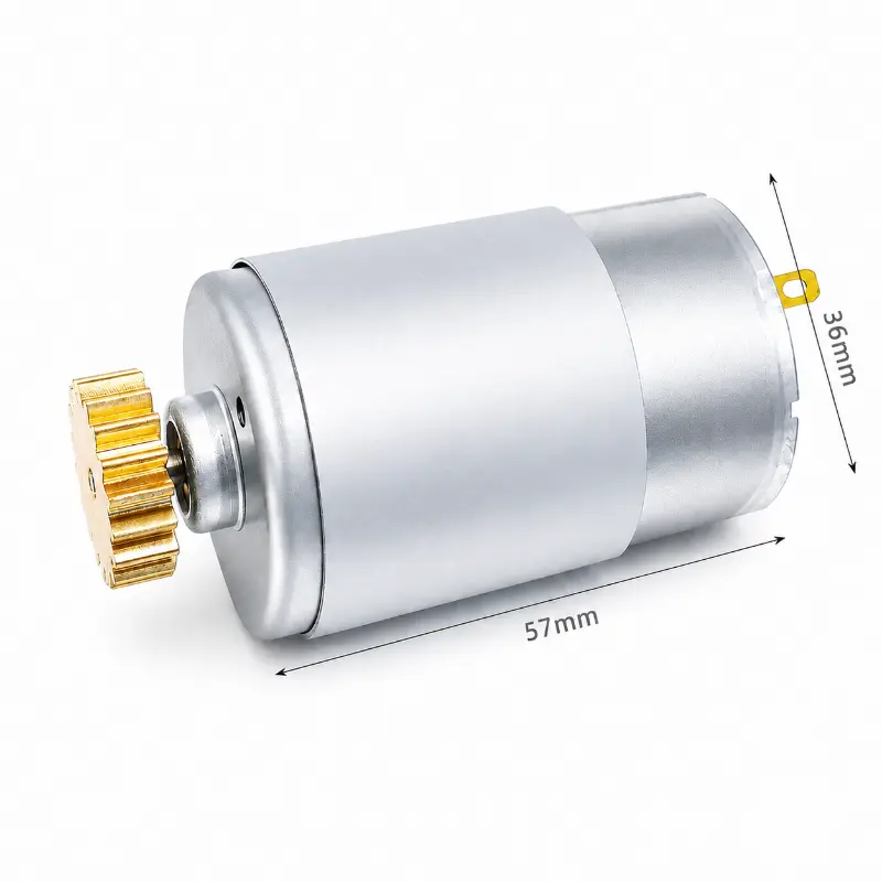 Kechen Motor 12V 555 DC motor dimensional drawing showing 57mm length