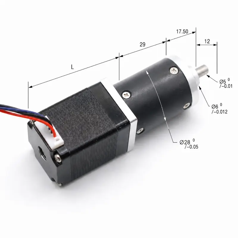 Kechen Motor planetary geared stepper motor KC-GMP28-28HYB 28mm with mechanical dimension drawing