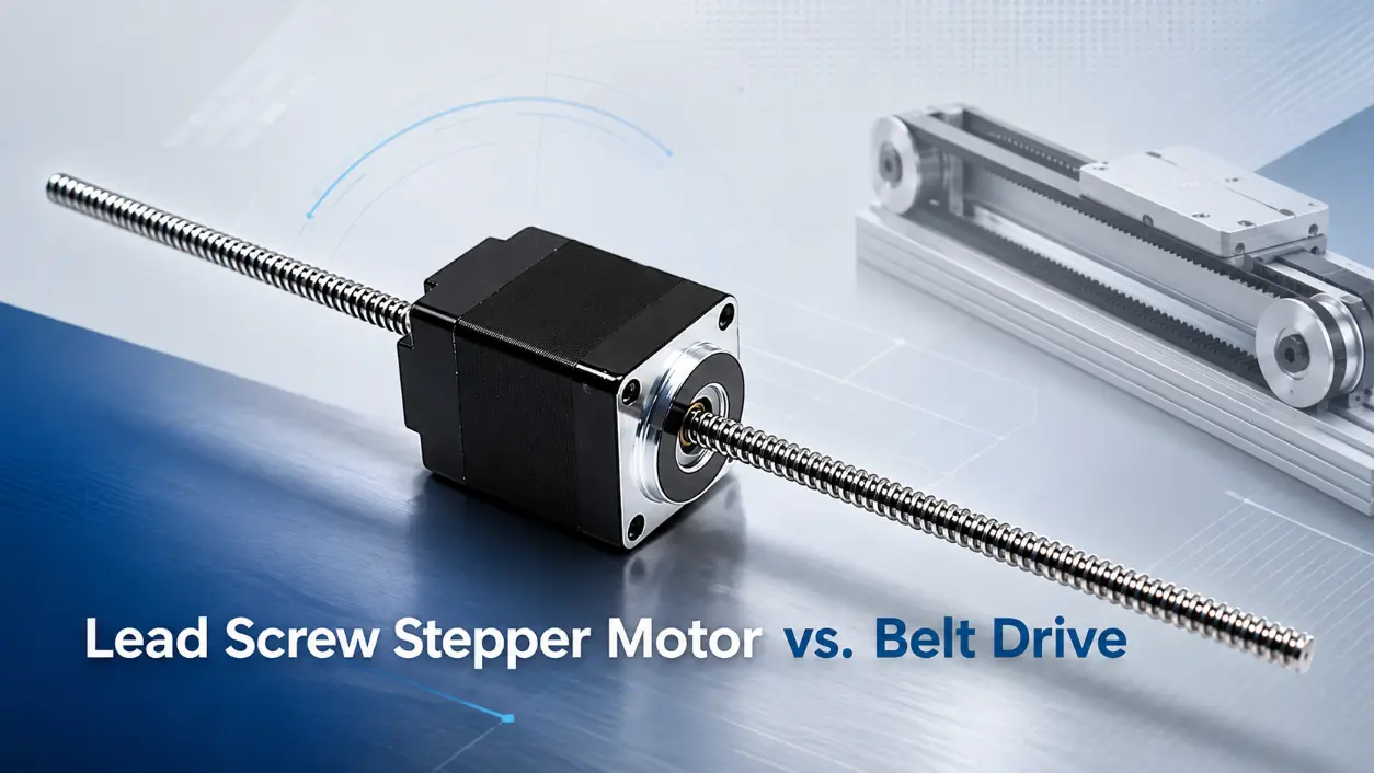 lead screw stepper motor vs belt drive comparison industrial actuator