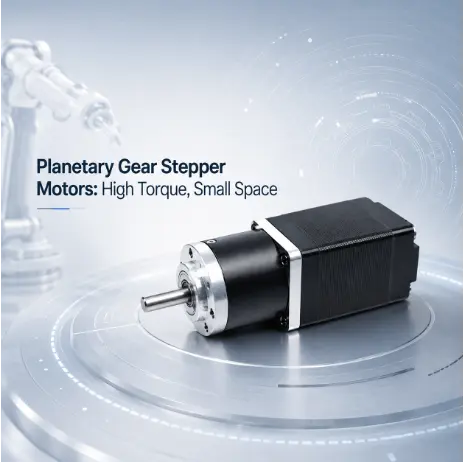 planetary gear stepper motor featured in automated engineering systems for precision control.