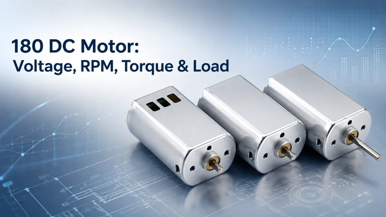 180 dc motor with three silver motors, blueprint lines and charts, for industrial engineers.