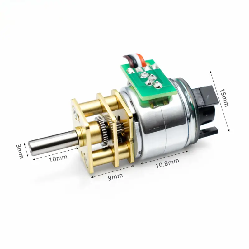 Kechen Motor small geared stepper motor with 3 PPR encoder, 15 mm PM motor and multi-stage gearbox for compact actuators.