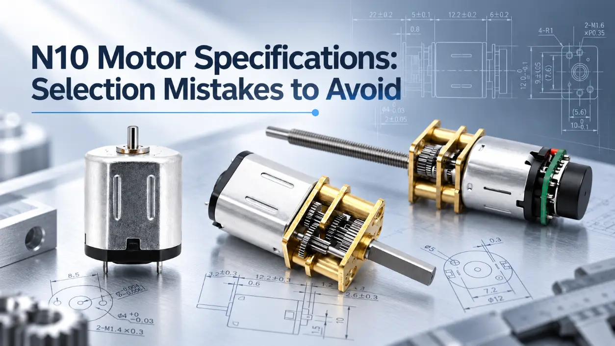 N10 motor specifications, motors on technical drawings for engineers.