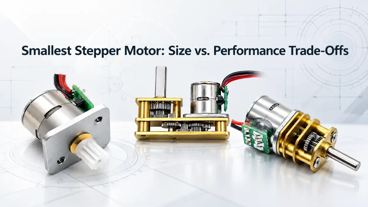 smallest stepper motor lineup with exposed gears for engineers